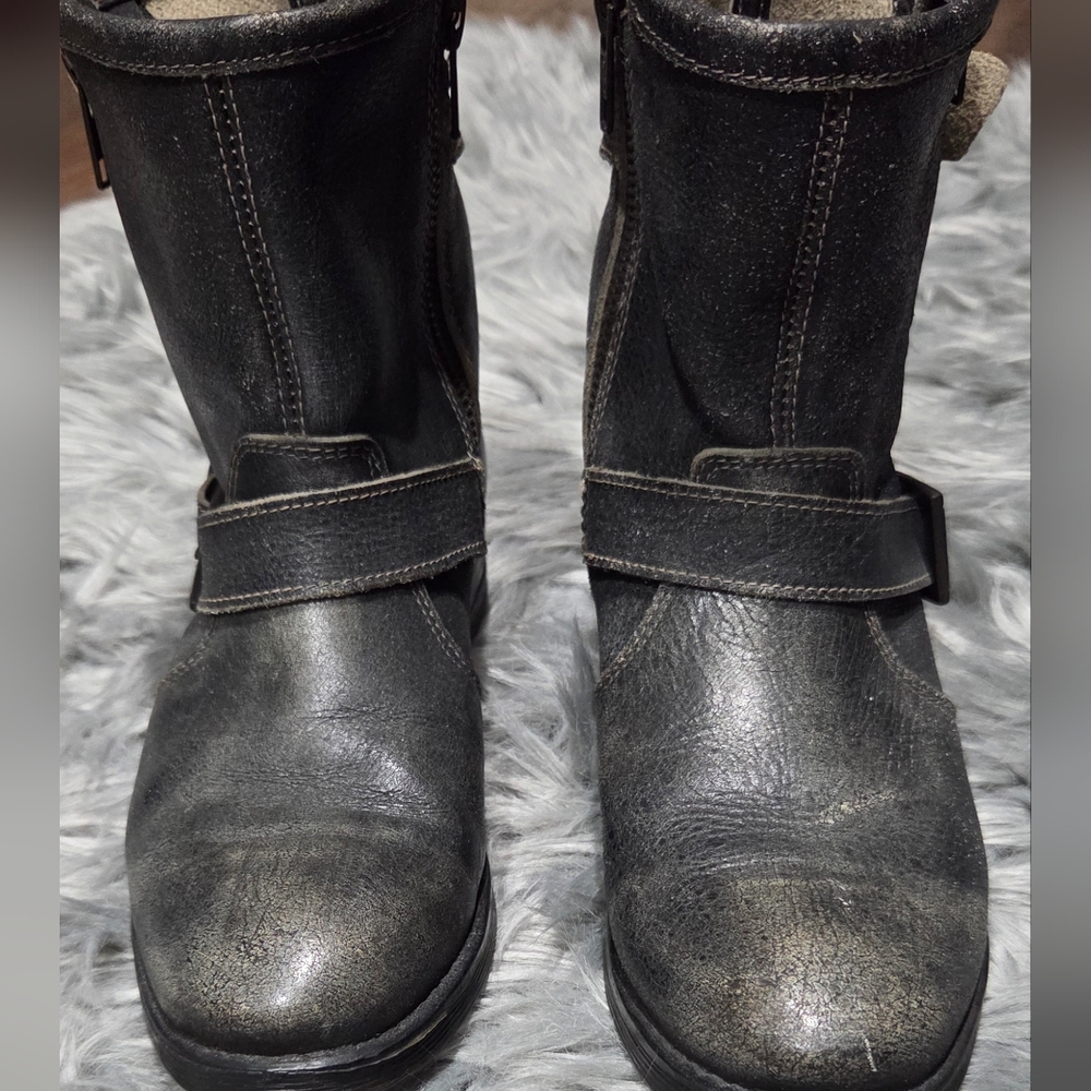 Bed Stu Black Leather Ankle Boots - Picture 2 of 7